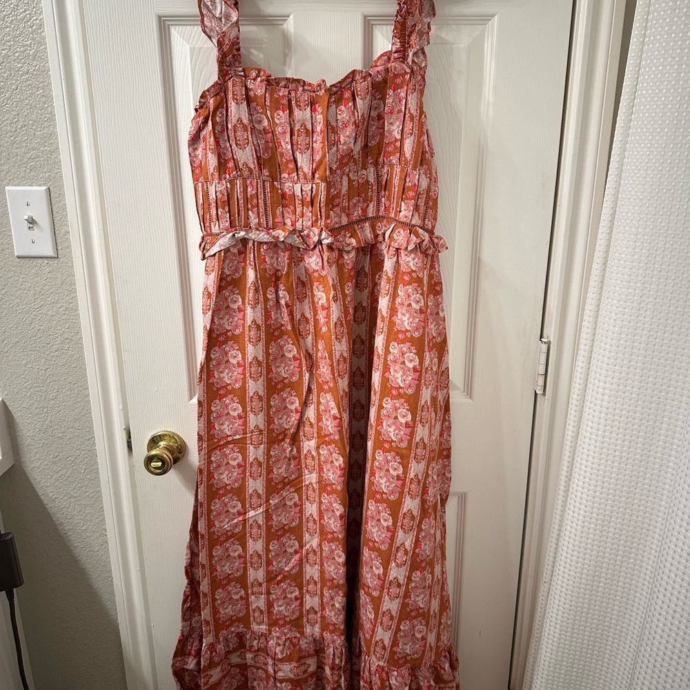 House of Harlow 1960 Pink and Orange Floral Maxi Dress